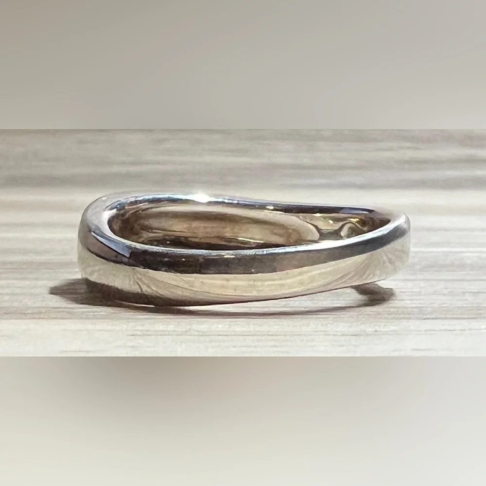 Eric Grossbardt Sterling Silver & 18K Gold Multi Stone Inlay Ring, Size 8.75